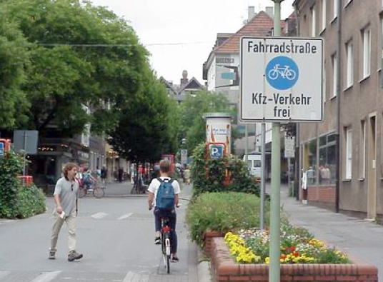 Das Bild zeigt die Fahrradstraßen Das Bild zeigt die Fahrradstraßen